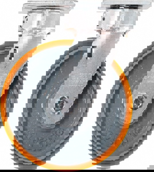 Swivel Top Plate Caster: Polyurethane on Iron, 6